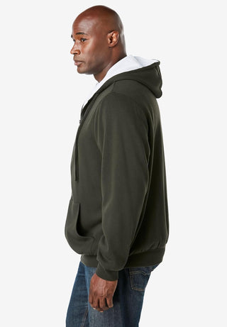 Plus Sized Men's Big & Tall Full-Zip Thermal Hoodie