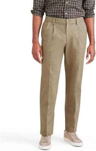 Plus Sized Men's Stain Defender Pants - Pleated 