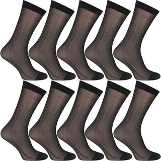 Mens Ultra Thin Dress Socks 10 Pairs