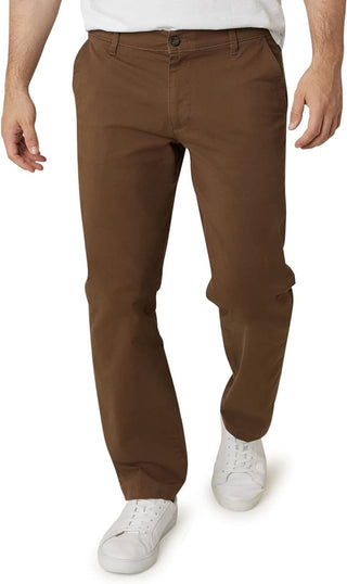 Plus Size Men's Big and Tall Khaki Pants - Classic Straight Fit Casual Pant - Comfort Stretch Chinos with Flex Waistband for Men