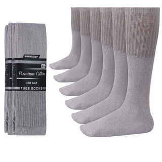 Tube Socks Men 6 Pairs Premium Cushion Cotton over the Calf Athletic Knee High Socks for Men (Black - 6 Pairs 31 Inches Big & Tall over the Calf Socks Fit Size 13-16)