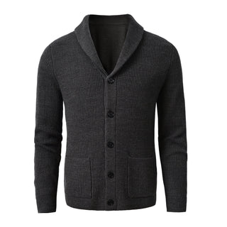 Plus Size Mens Shawl Collar Cardigan Sweater