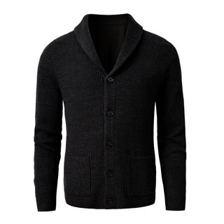 Plus Size Mens Shawl Collar Cardigan Sweater