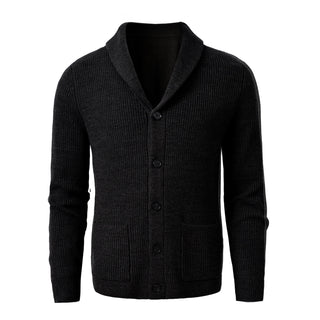 Plus Size Mens Shawl Collar Cardigan Sweater