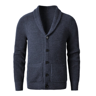 Plus Size Mens Shawl Collar Cardigan Sweater