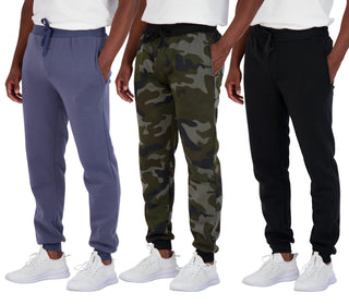 3 Pack Big Men's Tech Fleece Ultra-Soft Warm Jogger Athletic Sweatpants