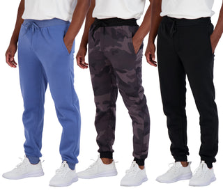 3 Pack Big Men's Tech Fleece Ultra-Soft Warm Jogger Athletic Sweatpants