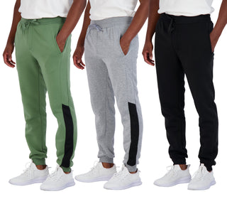 3 Pack Big Men's Tech Fleece Ultra-Soft Warm Jogger Athletic Sweatpants