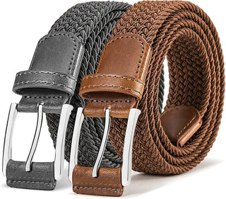 Braided Belt for Men - 2 Pack