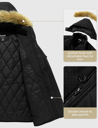 Big and Tall Winter Warm Heavy Hooded Parka Jacket