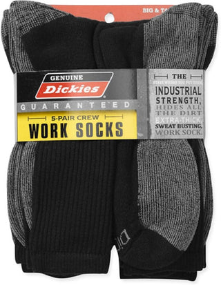 Genuine Mens 5-Pair Crew Work Socks