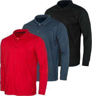 Long-Sleeve Polo Shirt for Big & Tall Men