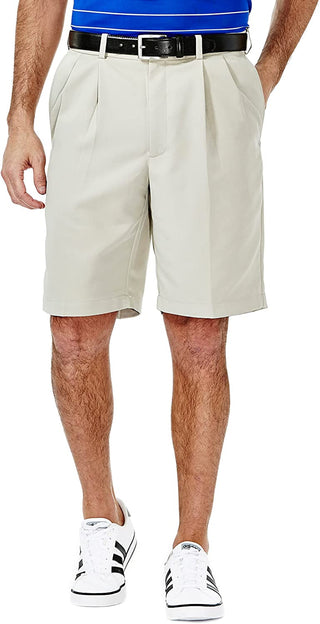 Plus Sized Men's Pleat Front Big Expandable Waistband Shorts