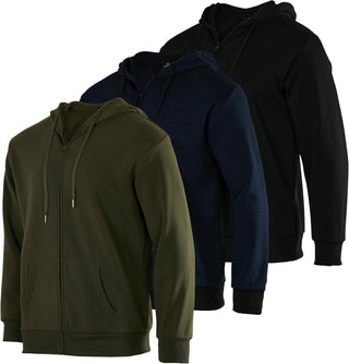 Big Men's Athletic Sweatshirt Jacket (3-Pack)