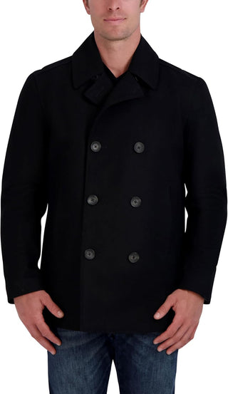 Plus Sized Men's Peacoat Wool 