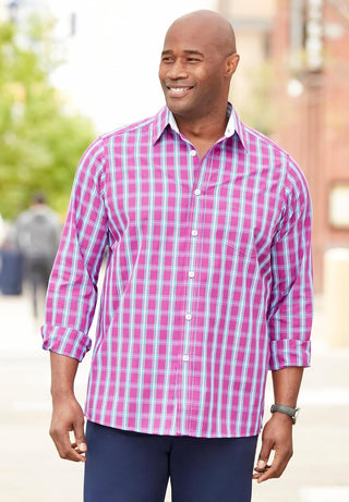 No-Tuck Casual Shirt for Big Men