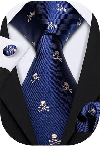 Ties for Men Designer Handkerchief Cufflink WOVEN Casual Necktie