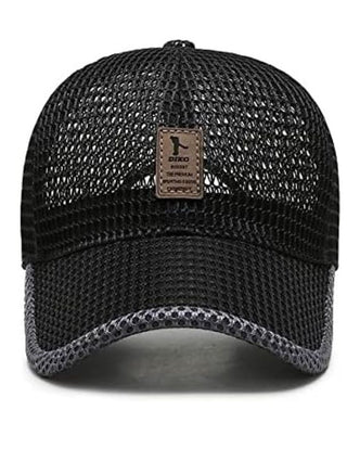 Men'S Baseball Cap Unisex Trucker Hat Summer Breathable Full Mesh Hat Black Navy Blue Fitness Letter Ultraviolet Resistant Outdoor Sports