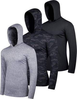 Big Men's Dry Fit Wicking Hoodie (Big and tall)- 3 pack