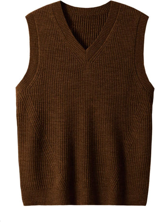 Big Mens V-Neck Knitted Sweater Vest