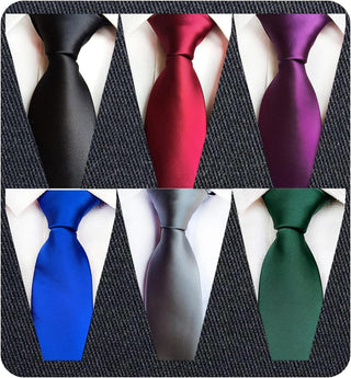 Men's Necktie Classic Silk Tie Woven Jacquard Neck Ties 6 PCS