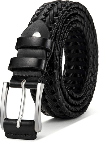 Big and Tall Leather Braided Belts for Men