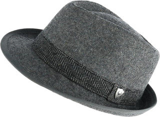 Men’s Fedora with Herringbone Band