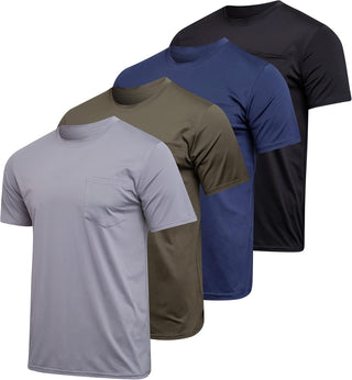 Large Men's Athletic T-Shirt - 4 Pack