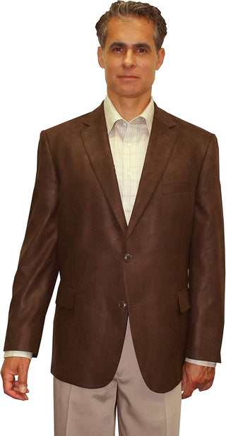 Men's Big and Tall Luxury Microfiber Faux Leather Sport Coat