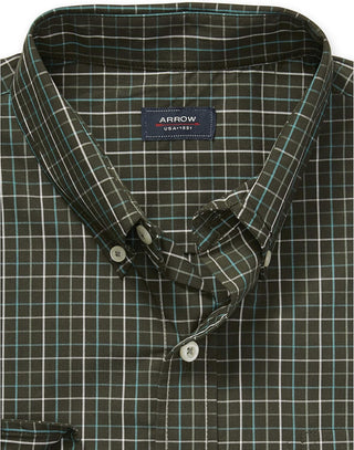 Big Men's Button down Plaid Plus Size Shirt