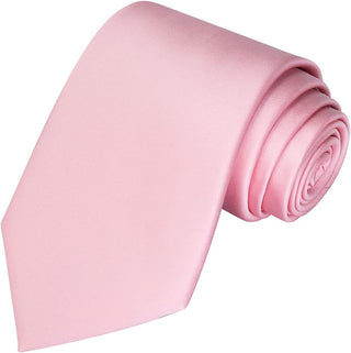 Solid Satin Tie Pure Color Necktie Mens Ties + Gift Box