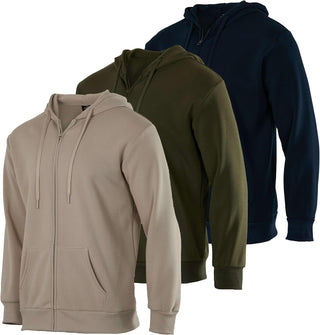 Big Men's Athletic Sweatshirt Jacket (3-Pack)