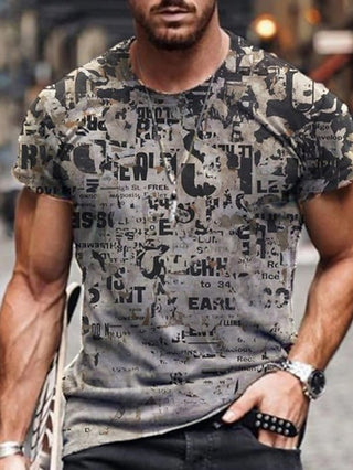 Big Men's T Shirt T Shirt Graphic Crew Neck Print plus Size Casual Vintage Designer Basic 