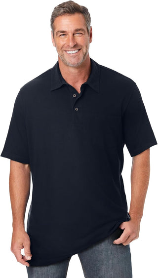 Large Men's Shrink-Less Polo T-Shirt