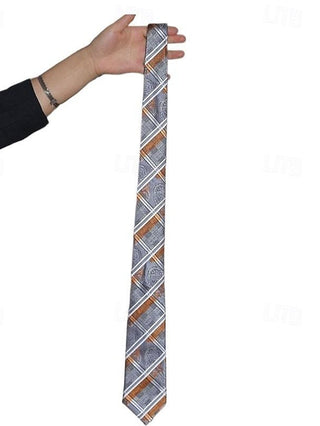 1Pc Gray Man Necktie Width Bridegroom Groomsman Tie 8Cm Business Manager Tie