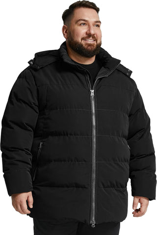 Big and Tall Winter Puffer Coat w/ Hood