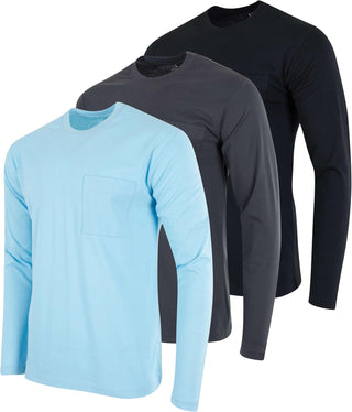 Big and Tall Long Sleeve T-Shirts: 3 Pack