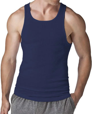 6 Pack Men'S Big and Tall Muscle Ribbed Tank Tops A-Shirts Underwear Shirts