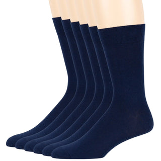 Big Mens Cotton Dress Big and Tall Soft Socks, Golden Brown, X-Large 13-15, 6 Pack