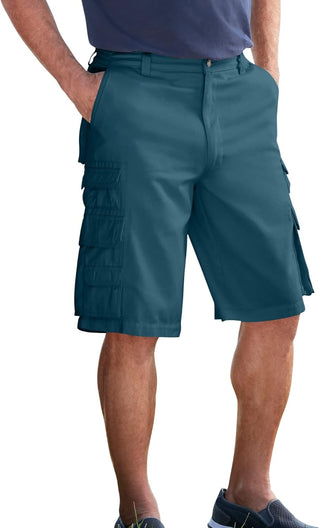 Plus Sized Men's Big & Tall Cargo Pocket Shorts