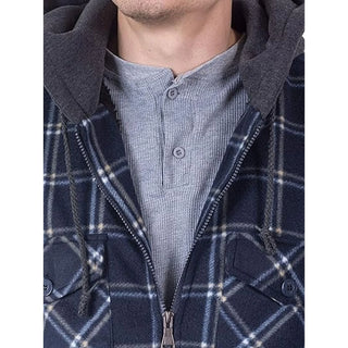 Plus Size Flannel Jackets for Men Big and Tall Zip up Hoodie 