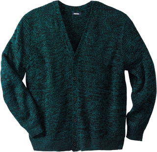 Shaker Knit V-Neck Cardigan Sweater for Big and Tall Men