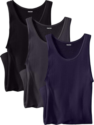 Big Men's Tank Undershirts: 3-Pack