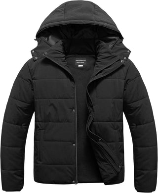 Big and Tall Men's Waterproof Bubble Coat Puffy Ski Parka