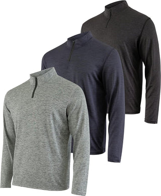 Big Men's Dry-Fit Quarter Zip Sweatshirt (3 Pack)