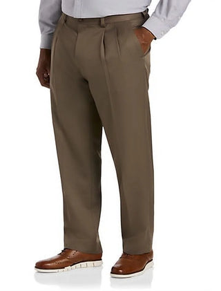 Big + Tall Men's Plus Size Men's Pleated Dress Pants