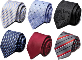 Tie for Men Necktie Woven Jacquard Neck Ties Set 6 PCS