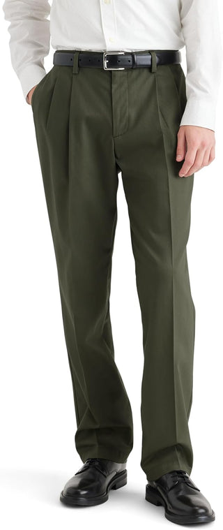 Plus Sized Men's Stain Defender Pants - Pleated 