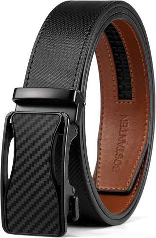 Big Mens Belt Leather Ratchet Belt