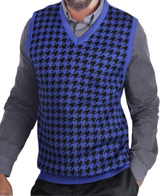 Big and Tall Mens Houndstooth Jacquard Sweater Vest